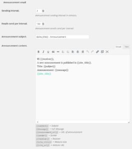 announcement email template